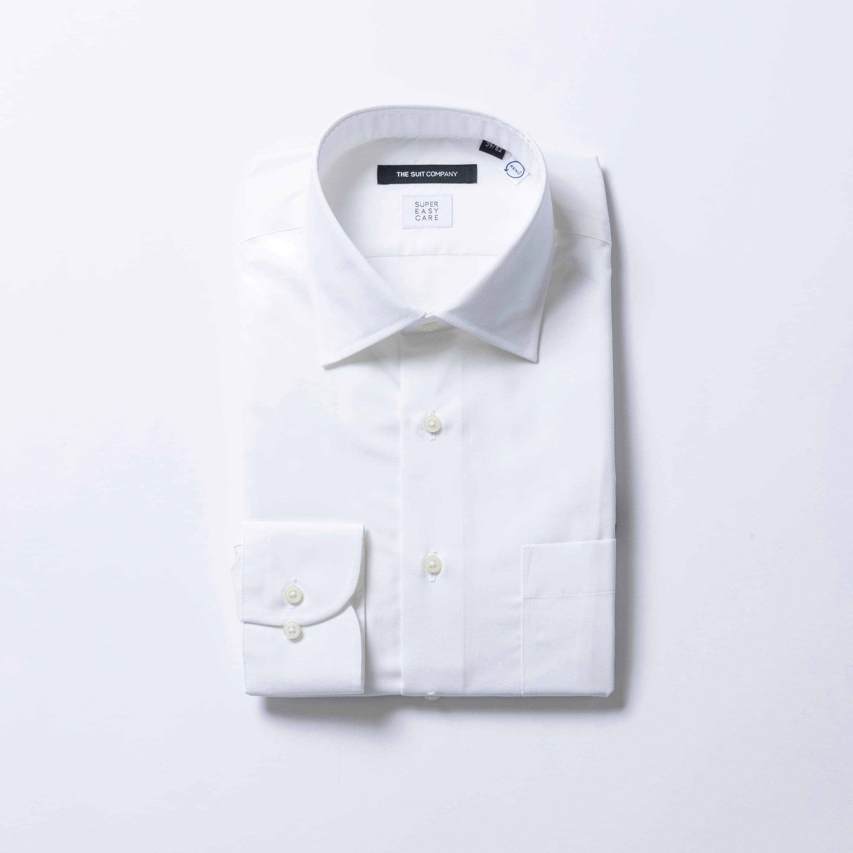 SUPER EASY CARE ワイドカラーシャツ / ホワイト