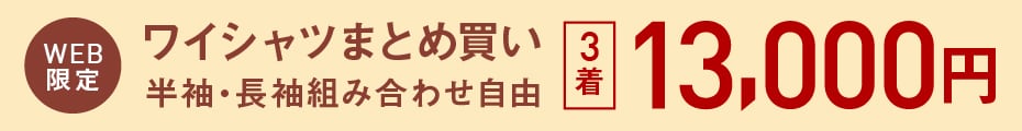 シャツ3着で13,000円