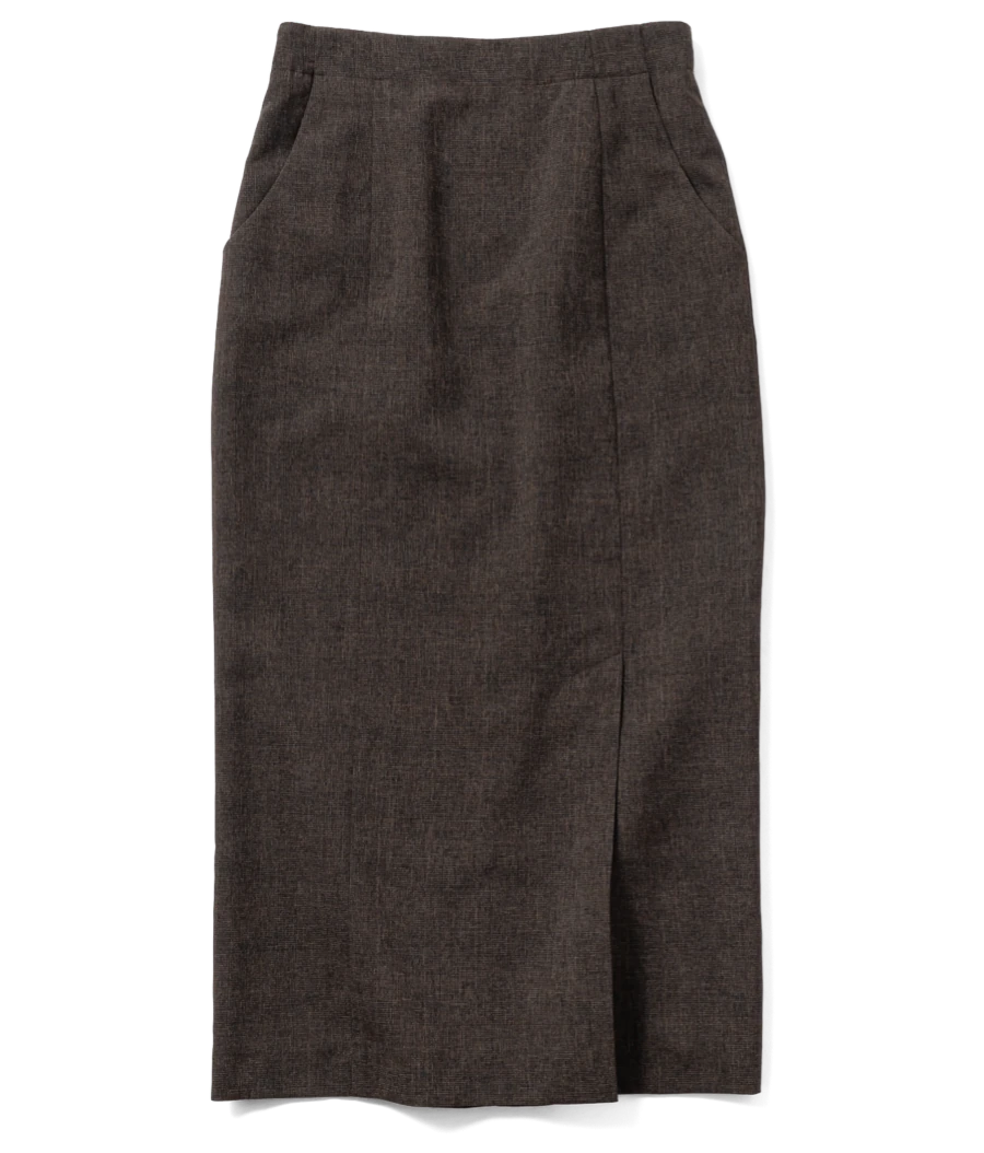 サイドスリットスカート BROWN