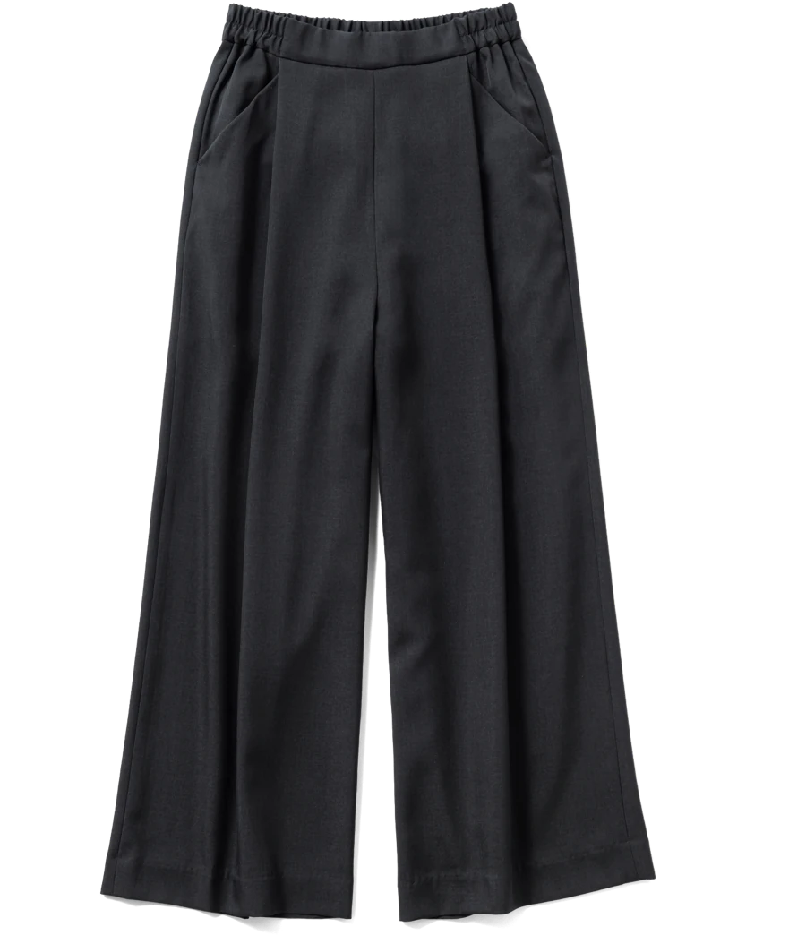 タックワイドパンツ CHARCOAL GRAY