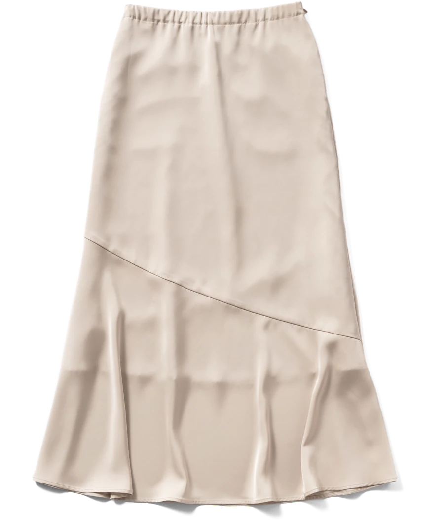 サテンスカート IVORY