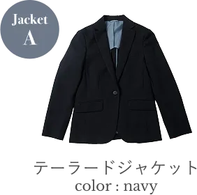 Jacket A　テーラードジャケット　color : navy