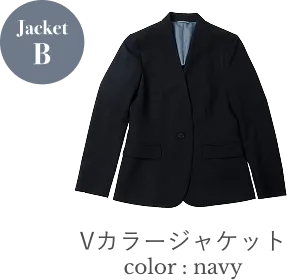 Jacket B　Vカラージャケット　color : navy
