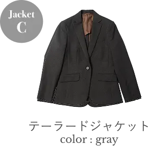 Jacket C　テーラードジャケット　color : gray