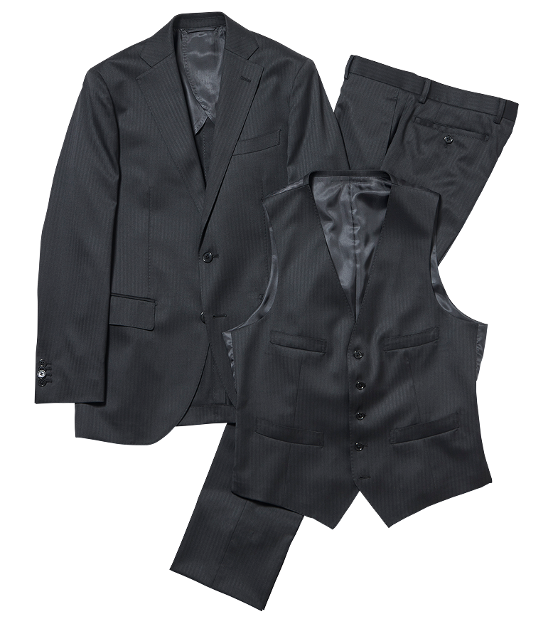 仕事でも使える万能タイプThree-piece SUIT for BRIDAL & BUSINESS〈ビジネス兼用3ピース〉