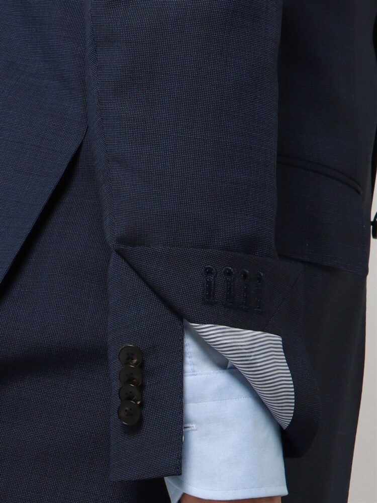 スーツ／3つボタン／ピンヘッド／TR247 ビジネス ブルー