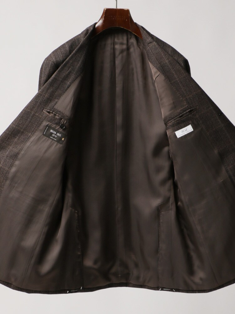 REDA／SUPER110'sウール グレンブレイド柄ジャケット3 スーツ メンズ