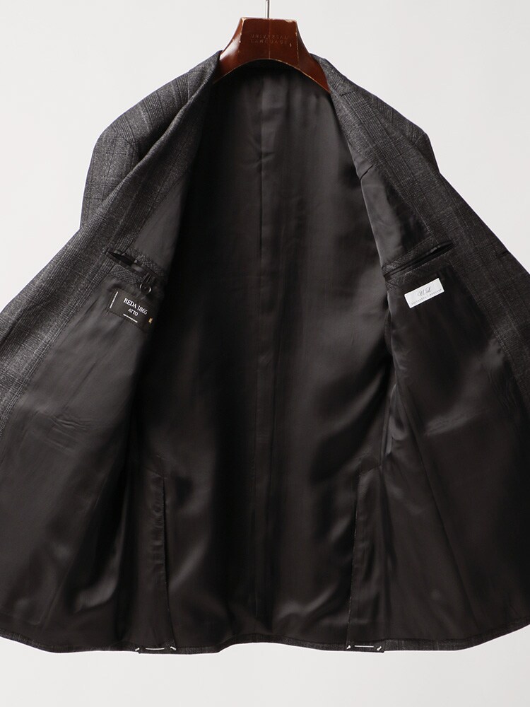 REDA／SUPER110'sウール グレンブレイド柄ジャケット3 スーツ メンズ