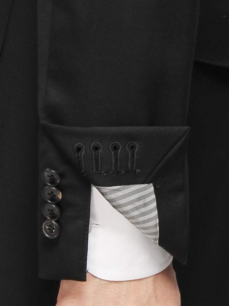 スーツ／フォーマル／2つボタン／無地／FIT／CH226 礼服 ブラック