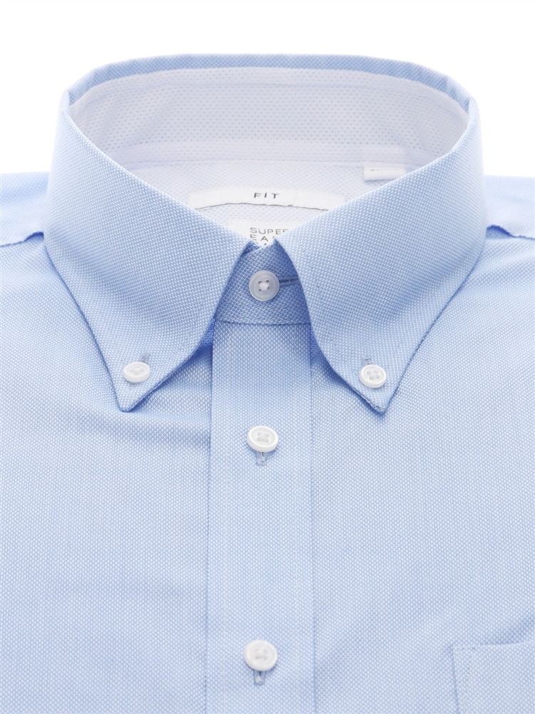 ワイシャツ／長袖／形態安定／涼しい／ボタンダウンカラー／織柄／FIT／ドレスシャツ3