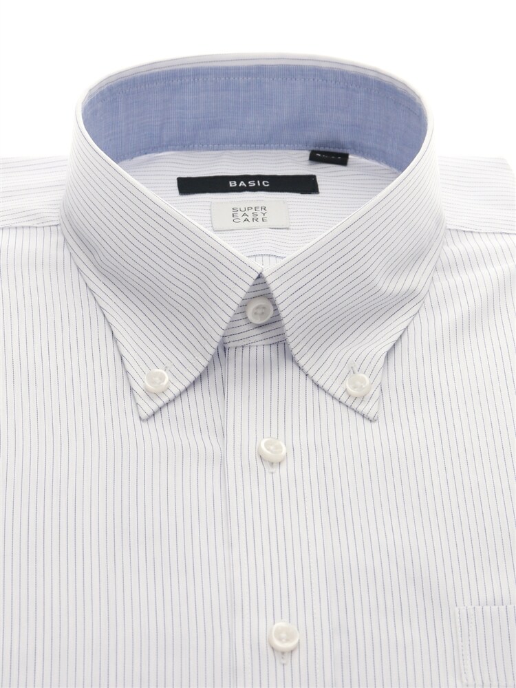 ワイシャツ／長袖／形態安定／COOL MAX／ボタンダウンカラー／BASIC／ドレスシャツ1 コットン シャツ