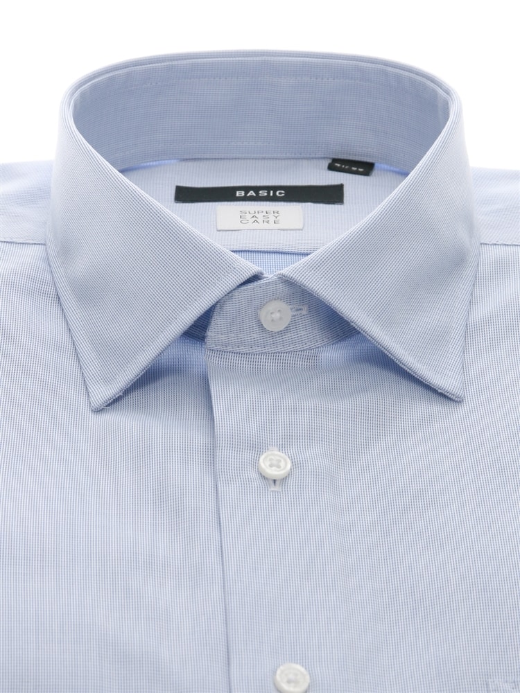 ワイシャツ／長袖／形態安定／ワイドカラー／織柄／BASIC／ドレスシャツ1 長袖 シャツ
