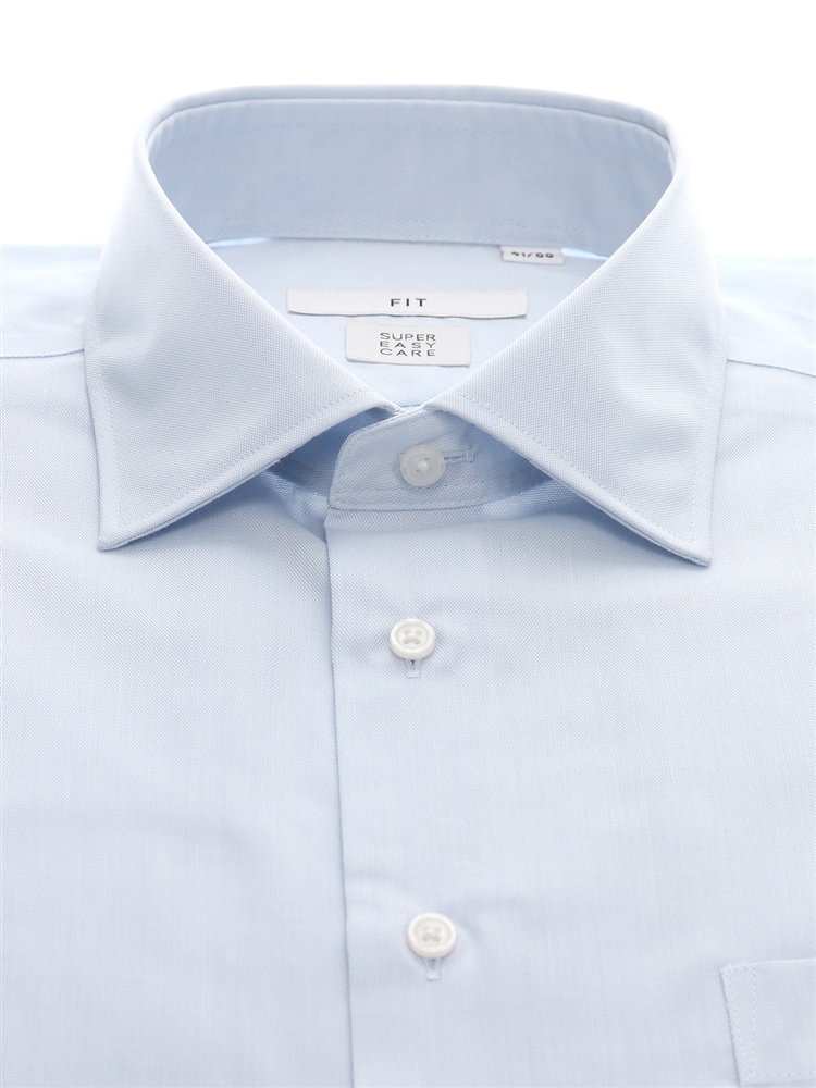 ワイシャツ／長袖／形態安定／再生繊維／ワイドカラー／織柄／FIT／ドレスシャツ1 形態安定 ワイシャツ