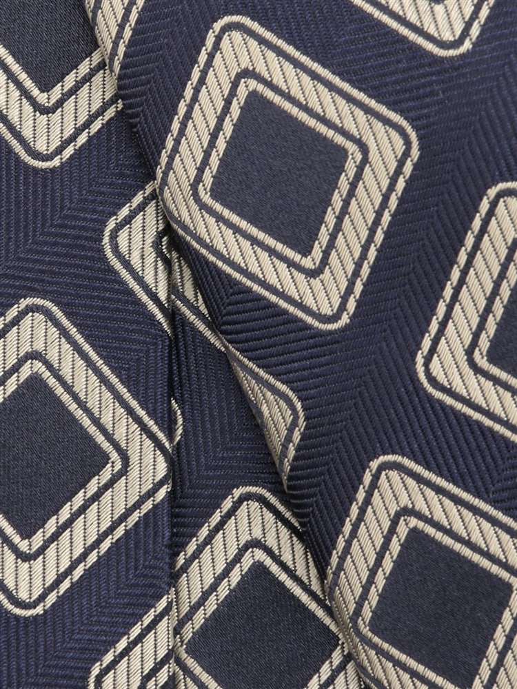 ネクタイ／Fabric by ITALY／シルク／小紋×ヘリンボーン2 シルク プレゼント