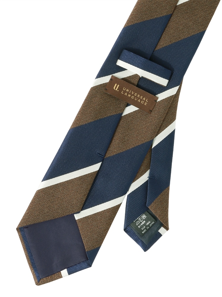 ネクタイ／JAPAN MADE／シルク／ストライプ×織柄1 シルク ネクタイ
