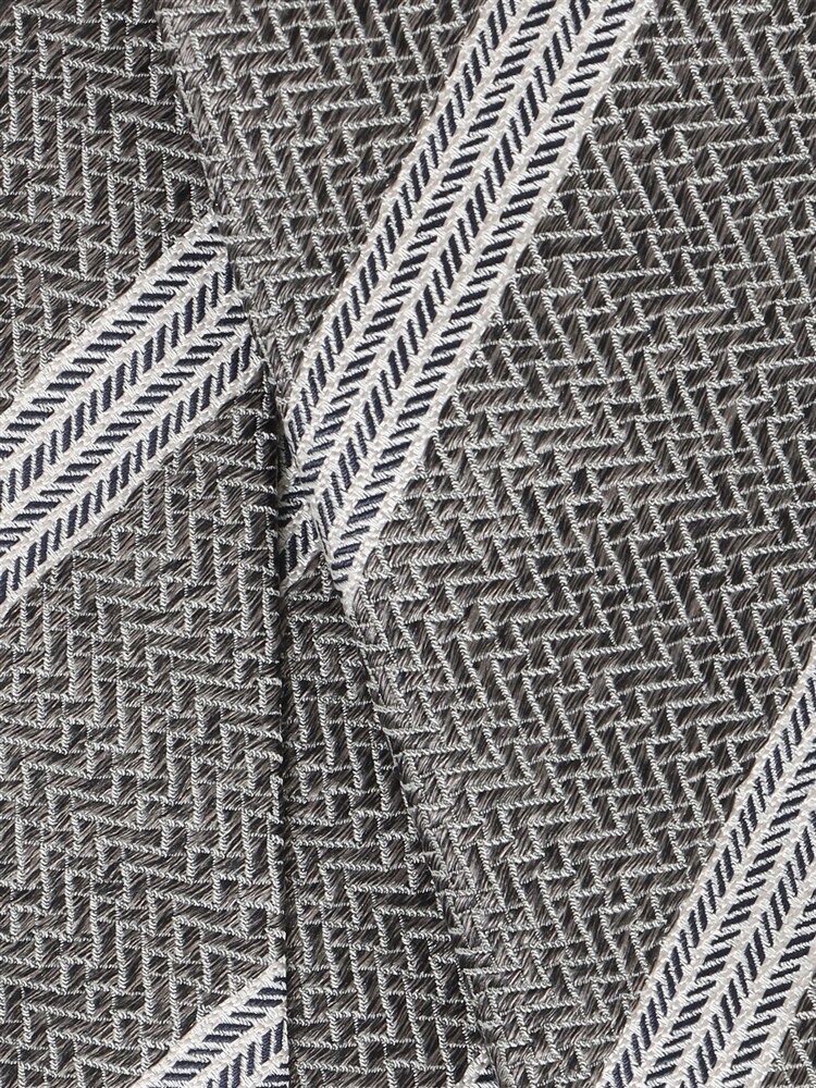 ネクタイ／Fabric by ITALY／シルク／ストライプ×織柄3 ネクタイ 織柄
