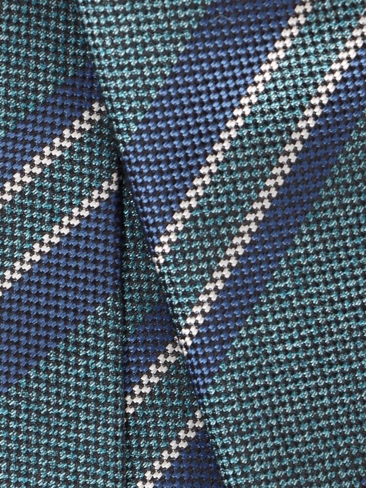 ネクタイ／Fabric by ITALY／シルク／ストライプ×織柄2 シルク ネクタイ