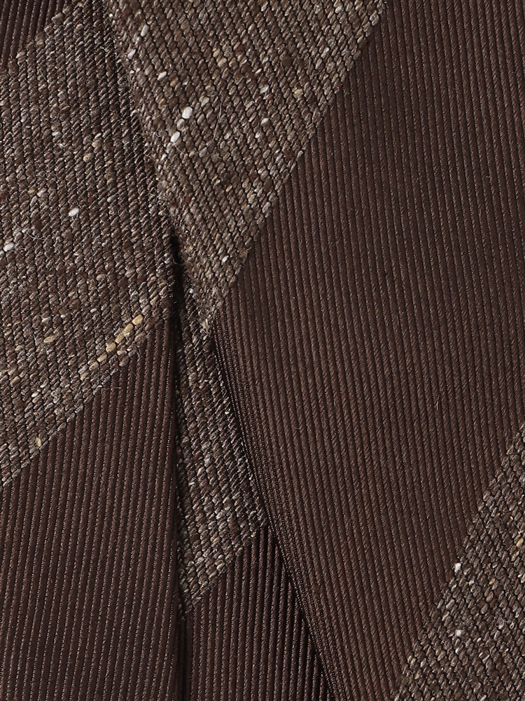 ネクタイ／ふじやま織／JAPAN MADE／シルク／ストライプ×織柄2 シルク ネクタイ