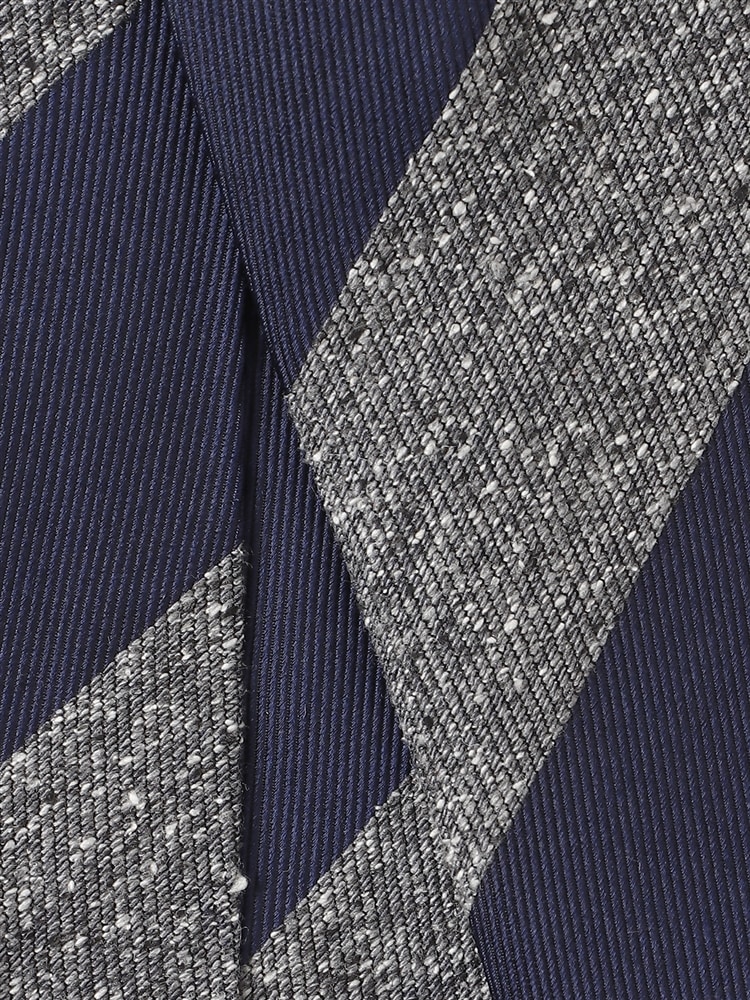 ネクタイ／ふじやま織／JAPAN MADE／シルク／ストライプ×織柄2 シルク ネクタイ