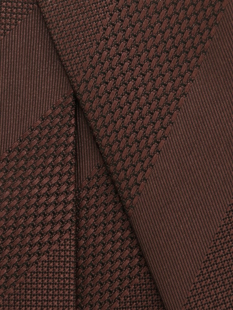 Basic Modern Collection／シャドーストライプ×織柄ネクタイ2 ブラウン系 ネクタイ