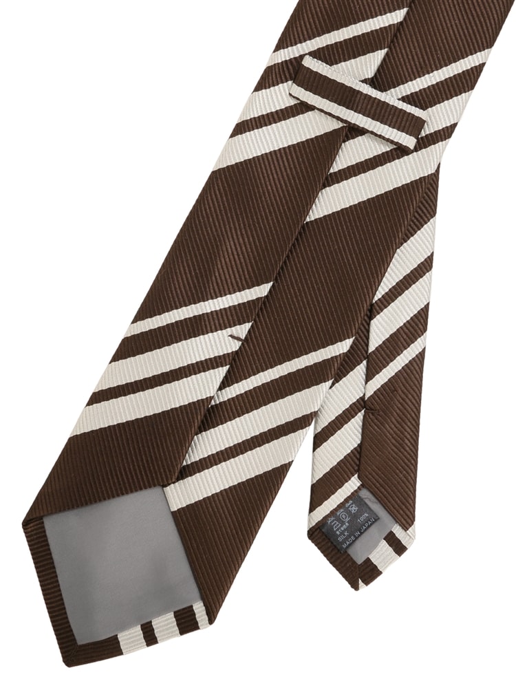ネクタイ／JAPAN MADE／絹鳴り／シルク／ストライプ×織柄1 シルク ネクタイ