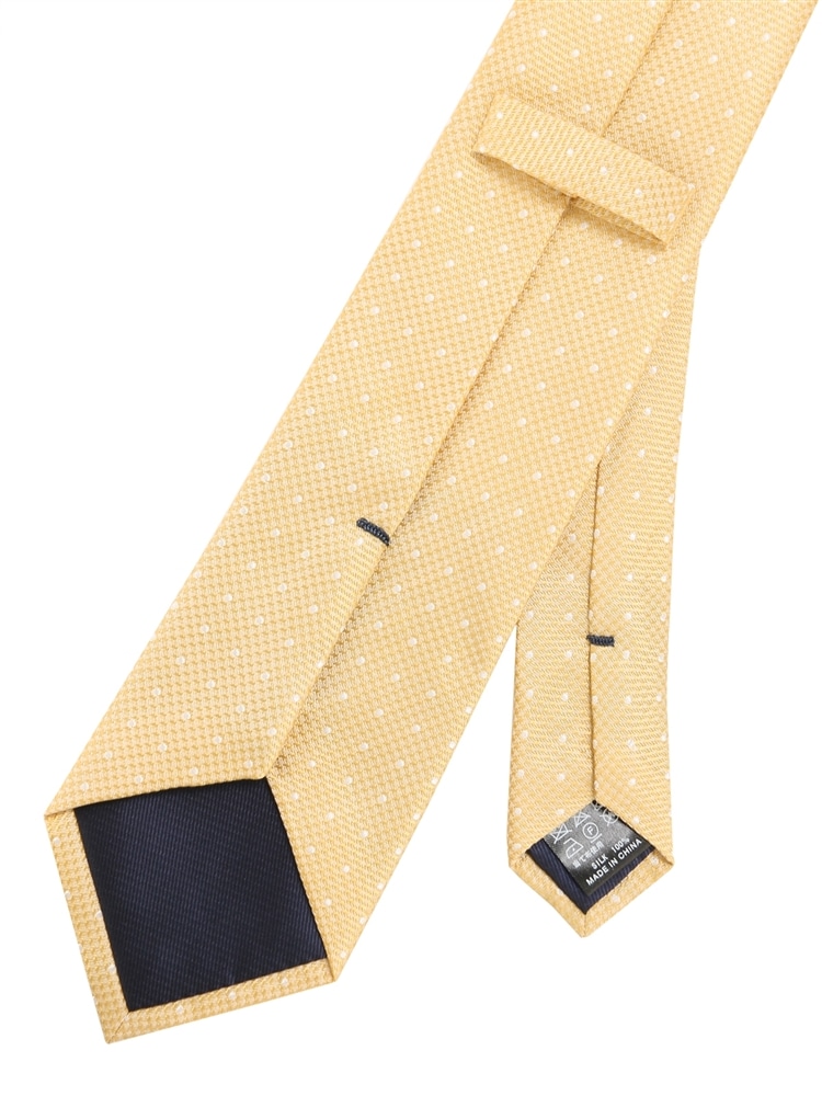 ネクタイ／シルク／ドット×織柄1 シルク ネクタイ