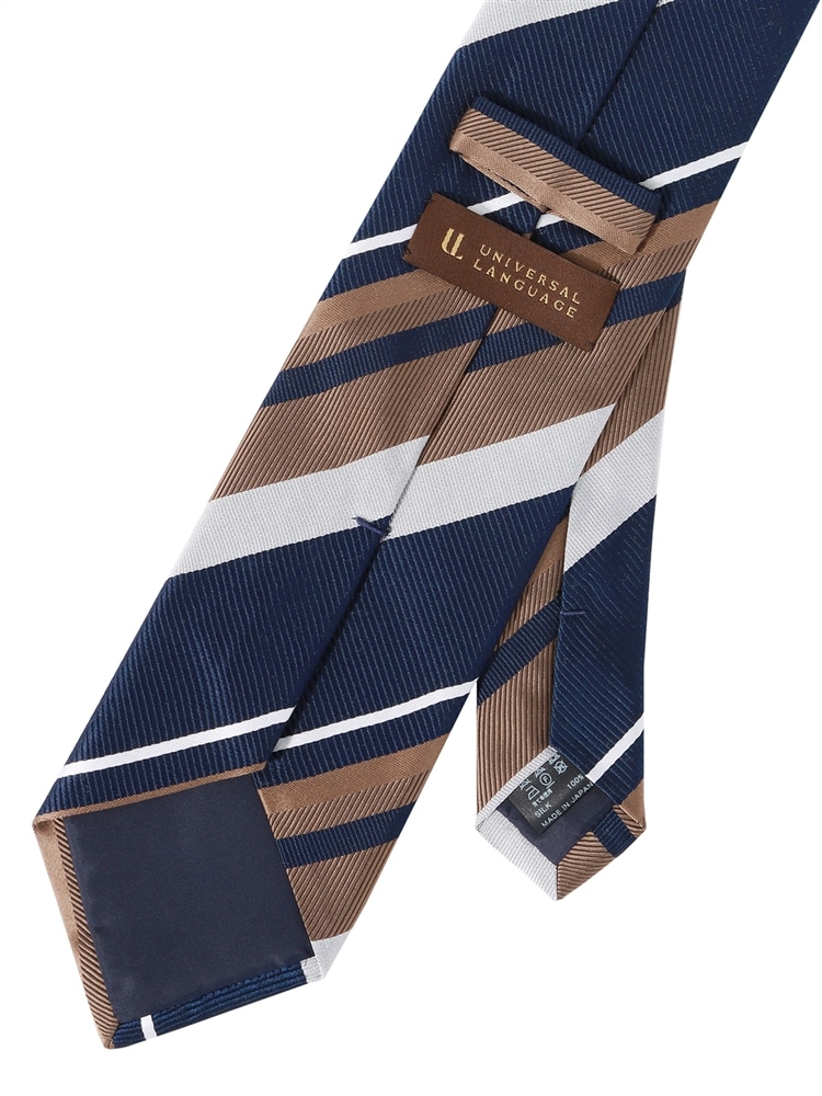 ネクタイ／JAPAN MADE／絹鳴り／シルク／ストライプ×織柄1 ネクタイ 織柄