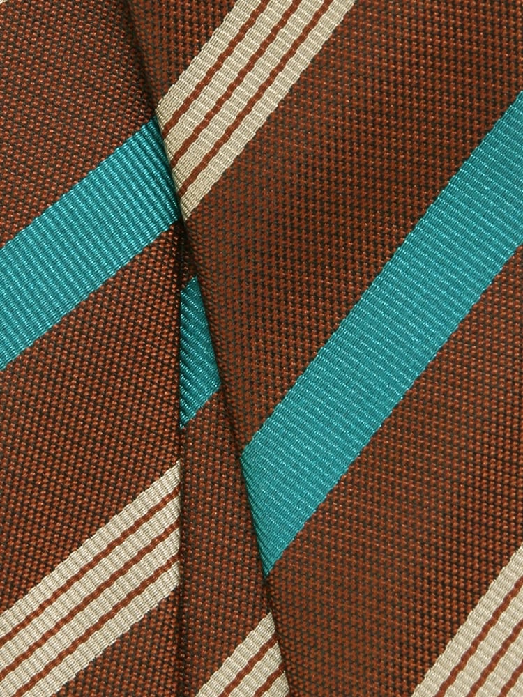 ネクタイ／シルク／ストライプ×織柄2 シルク ネクタイ