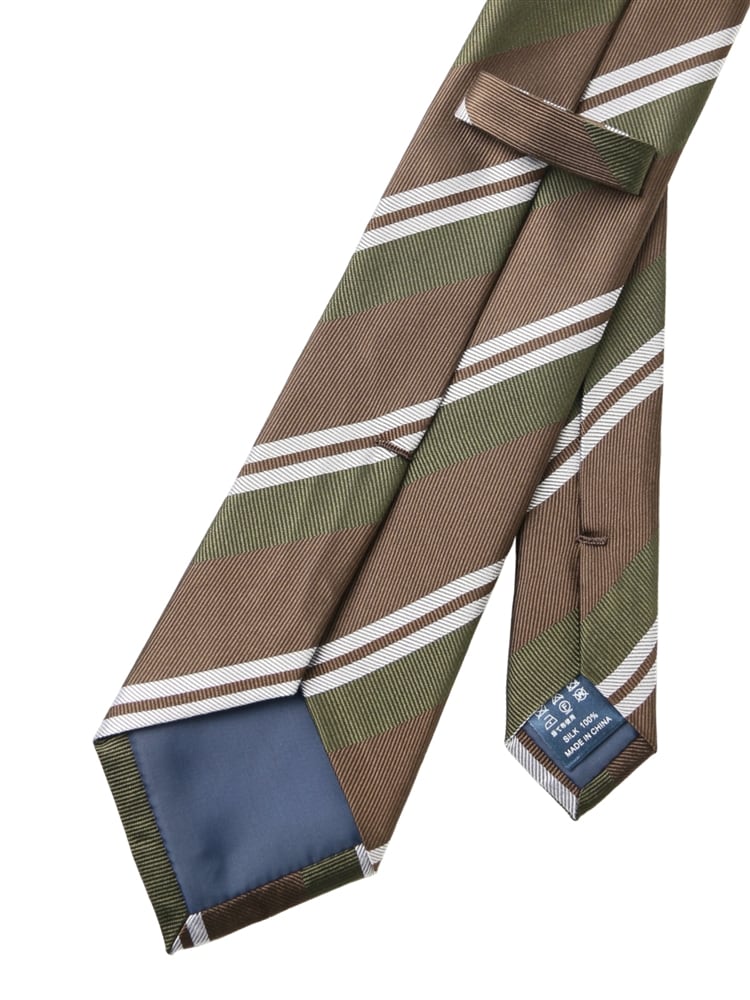 ネクタイ／撥水／シルク／ストライプ×織柄1 シルク ネクタイ