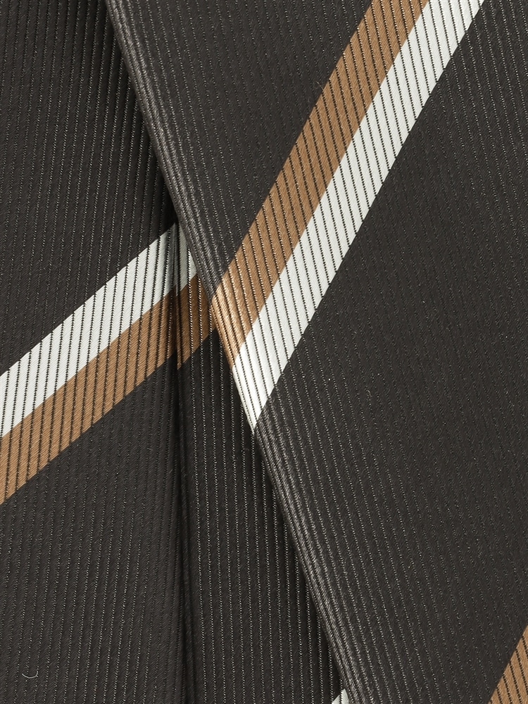 ネクタイ／JAPAN MADE／シルク／ストライプ×織柄2 レギュラータイ シルク