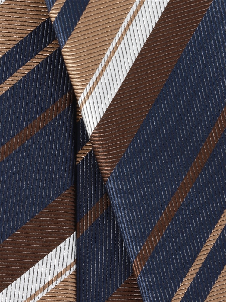 ネクタイ／JAPAN MADE／シルク／ストライプ×織柄2 ネクタイ 織柄