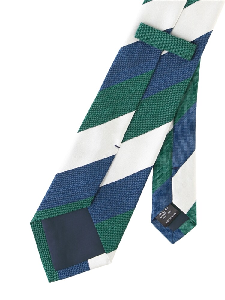 ネクタイ／JAPAN MADE／シルク／ストライプ×織柄1 シルク ネクタイ