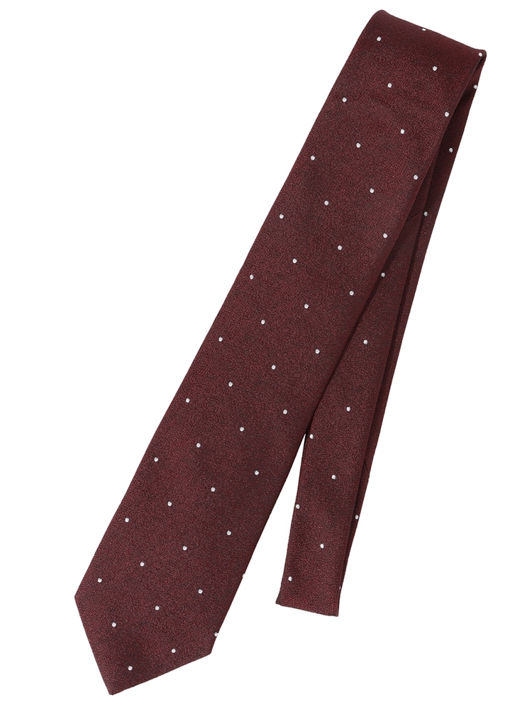 ネクタイ／JAPAN MADE／シルク／ドット×織柄0 シルク ネクタイ