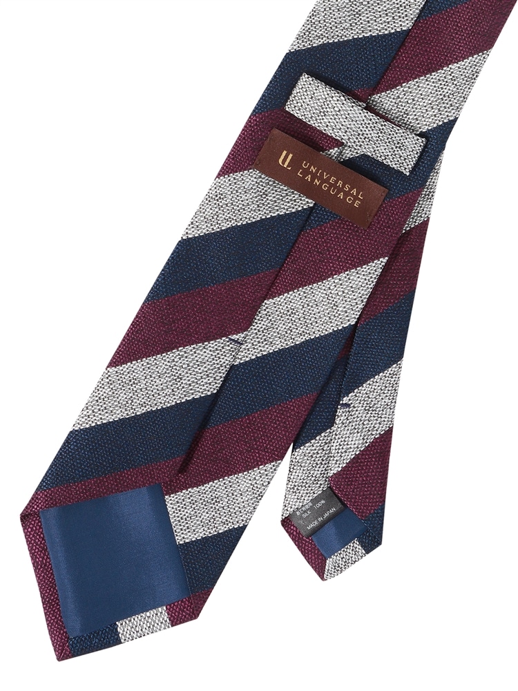 ネクタイ／JAPAN MADE／シルク／ストライプ×織柄1 ネクタイ 織柄