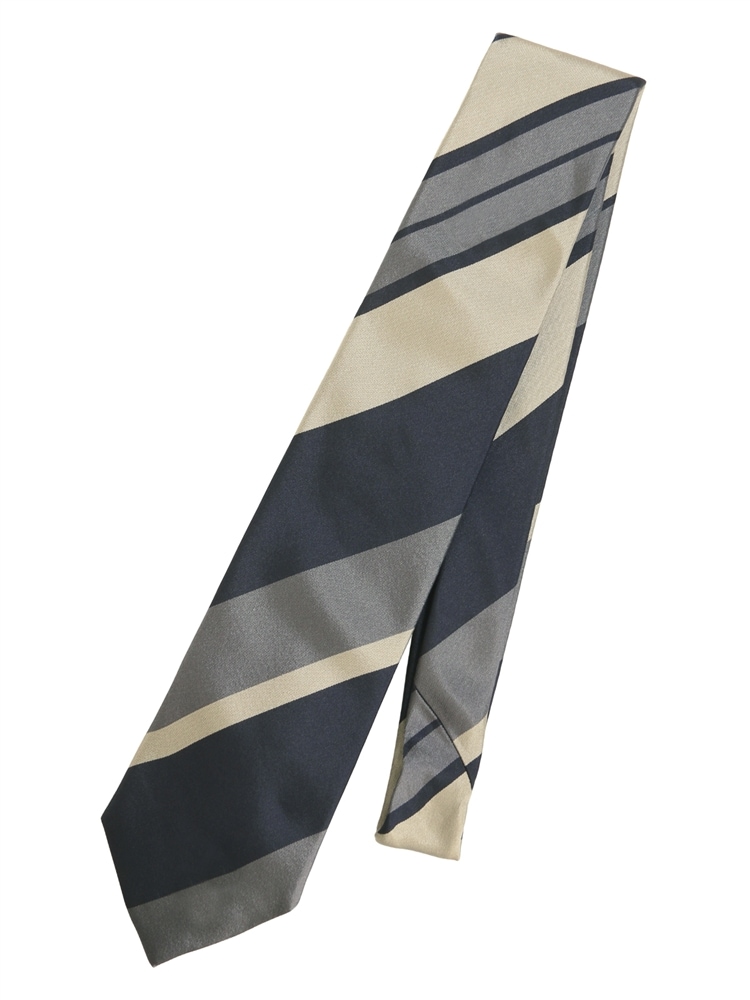 ネクタイ／Fabric by ITALY／シルク／ストライプ（UA3AISS01-NV-020