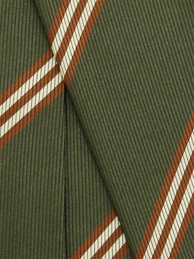 ネクタイ／Fabric by ITALY／シルク／ストライプ×織柄2 ネクタイ 織柄