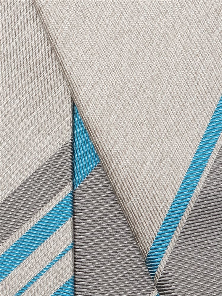 ネクタイ／Fabric by ITALY／シルク／ストライプ×織柄3 レギュラータイ 織柄