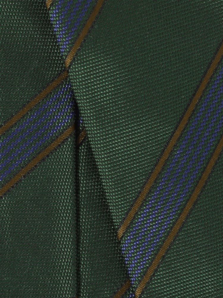 ネクタイ／Fabric by England／シルク／ストライプ×織柄2 レギュラータイ シルク