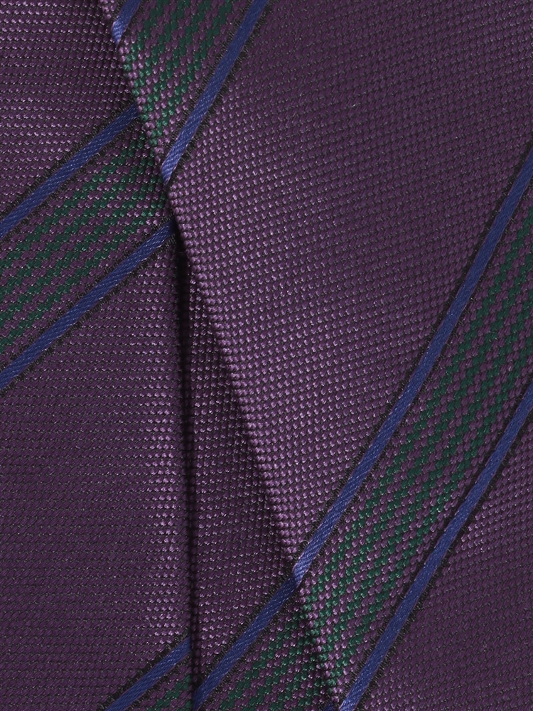 ネクタイ／Fabric by England／シルク／ストライプ×織柄3 レギュラータイ 織柄