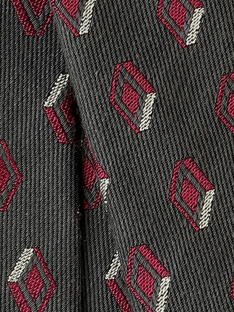 ネクタイ／Fabric by ITALY／シルクウールコットン／小紋×織柄2 ネクタイ 織柄