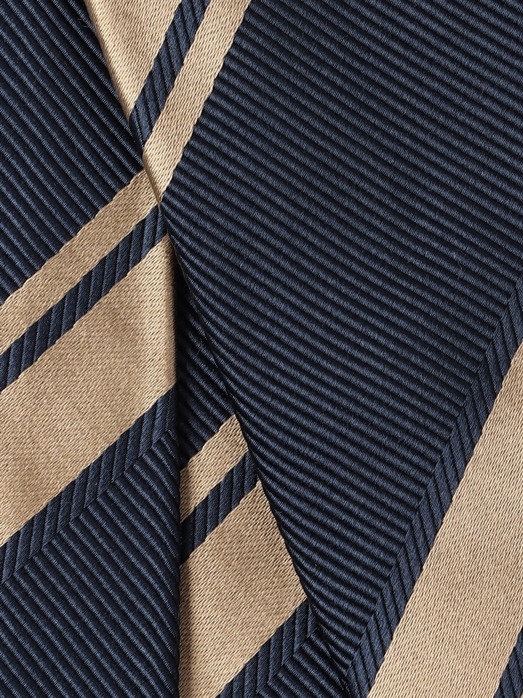 ネクタイ／MOGADOR／JAPAN MADE／コットンシルク／ストライプ×織柄1 シルク ネクタイ