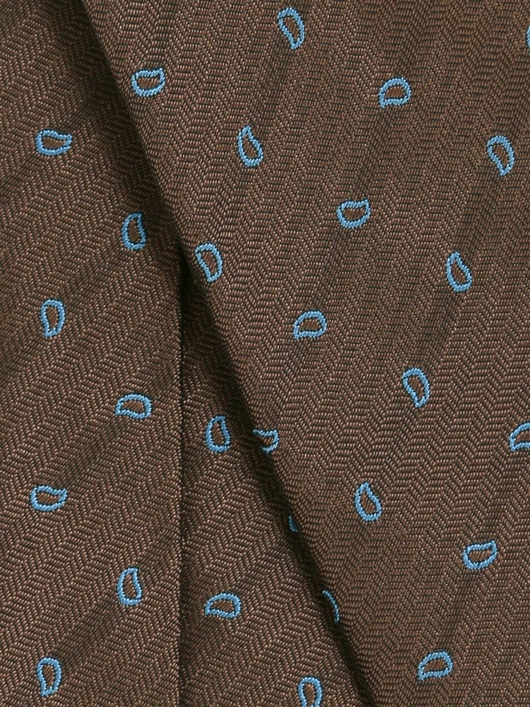 ネクタイ／Fabric by ITALY／コットンシルク／小紋×ヘリンボーン2 シルク プレゼント