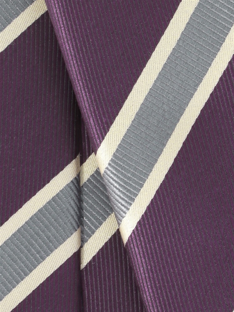 ネクタイ／シルクポリエステル／ストライプ×織柄2 ネクタイ 織柄
