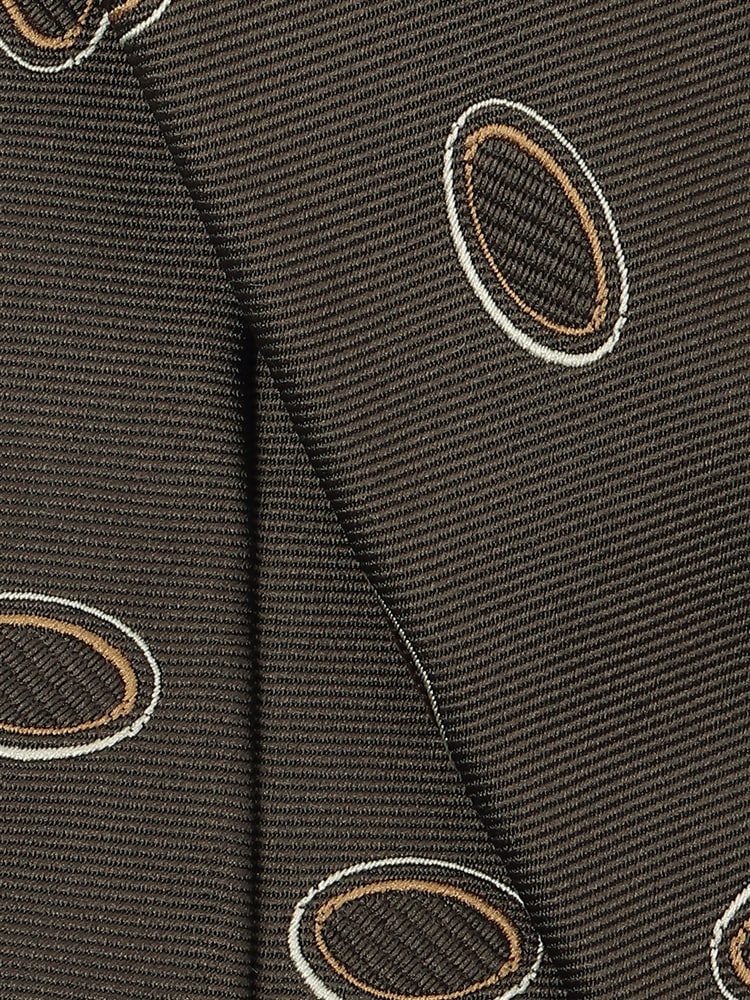 ネクタイ／Fabric by ITALY／ポリエステルシルク／小紋×織柄2 シルク ネクタイ