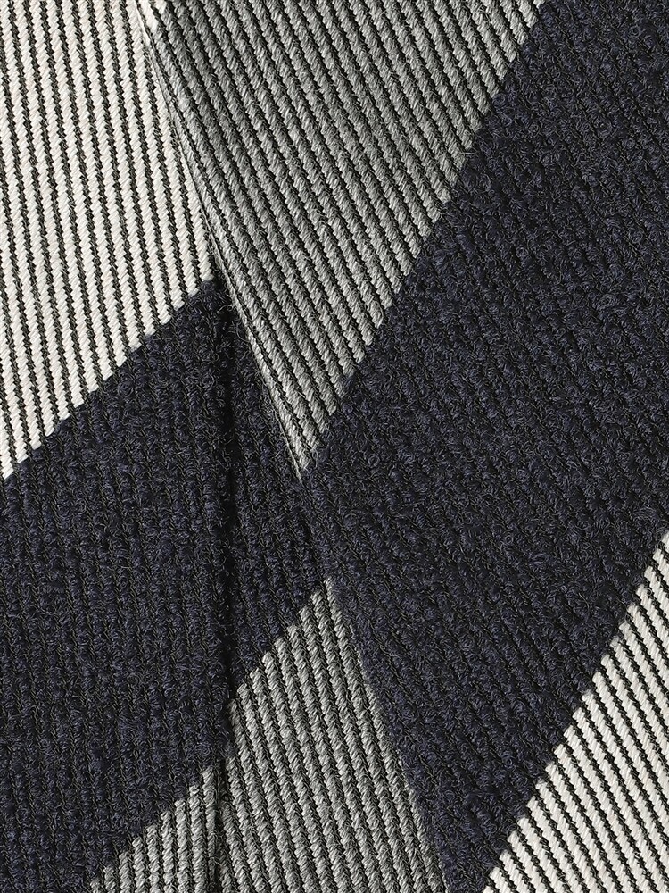 ネクタイ／Fabric by ITALY／ウールシルクナイロン／ストライプ×織柄2 シルク ネクタイ