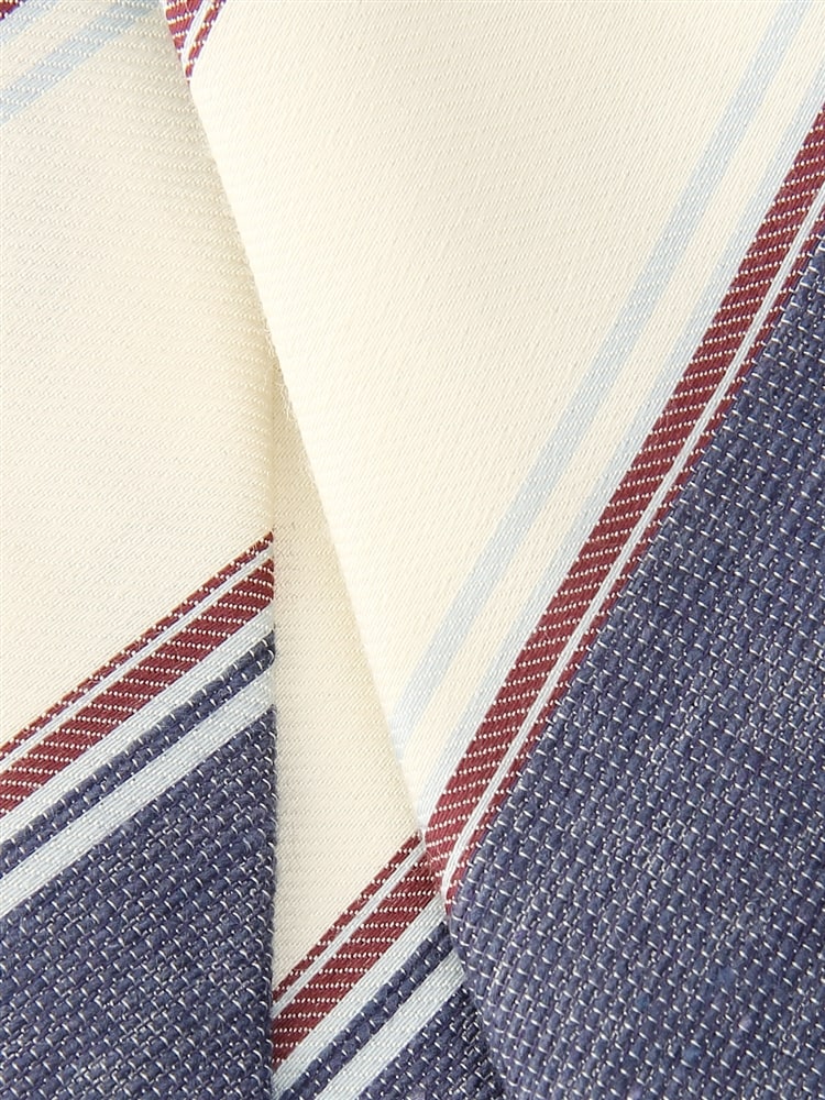 Fabric by ITALY／コットンシルクブレンド ストライプ×織柄ネクタイ2