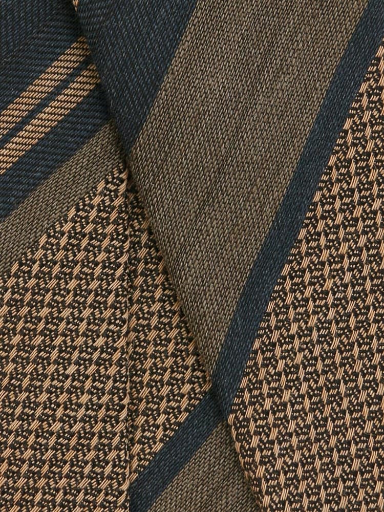 ネクタイ／Fabric by ITALY／ウールシルク／ストライプ×織柄2 レギュラータイ プレゼント