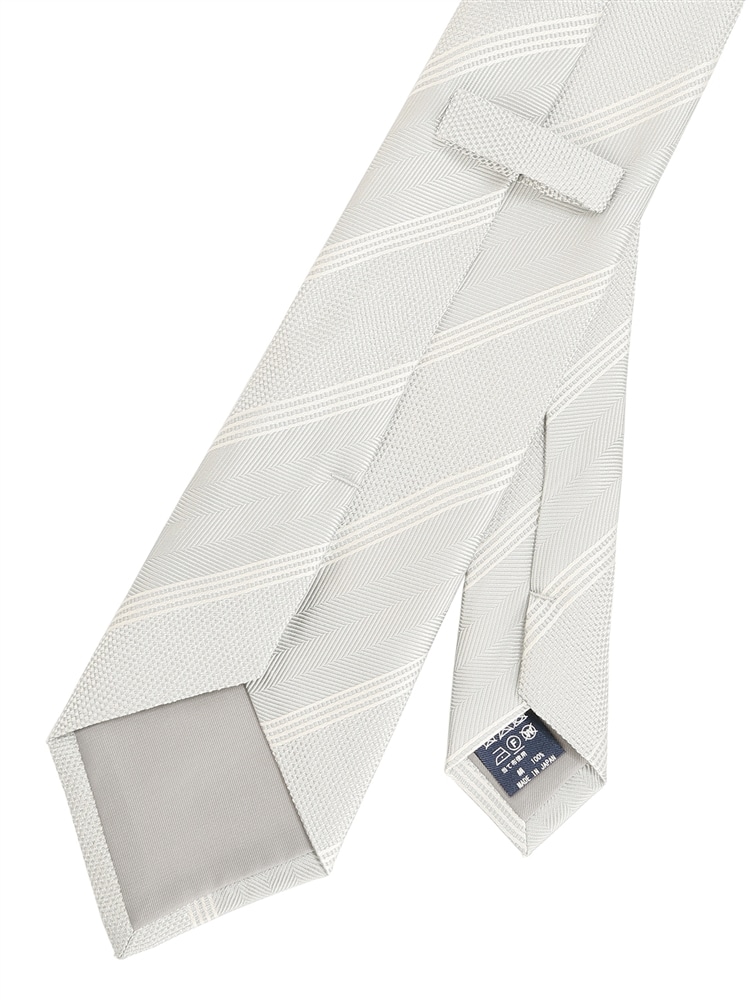 ネクタイ／シルク／ストライプ×織柄1 シルク ネクタイ