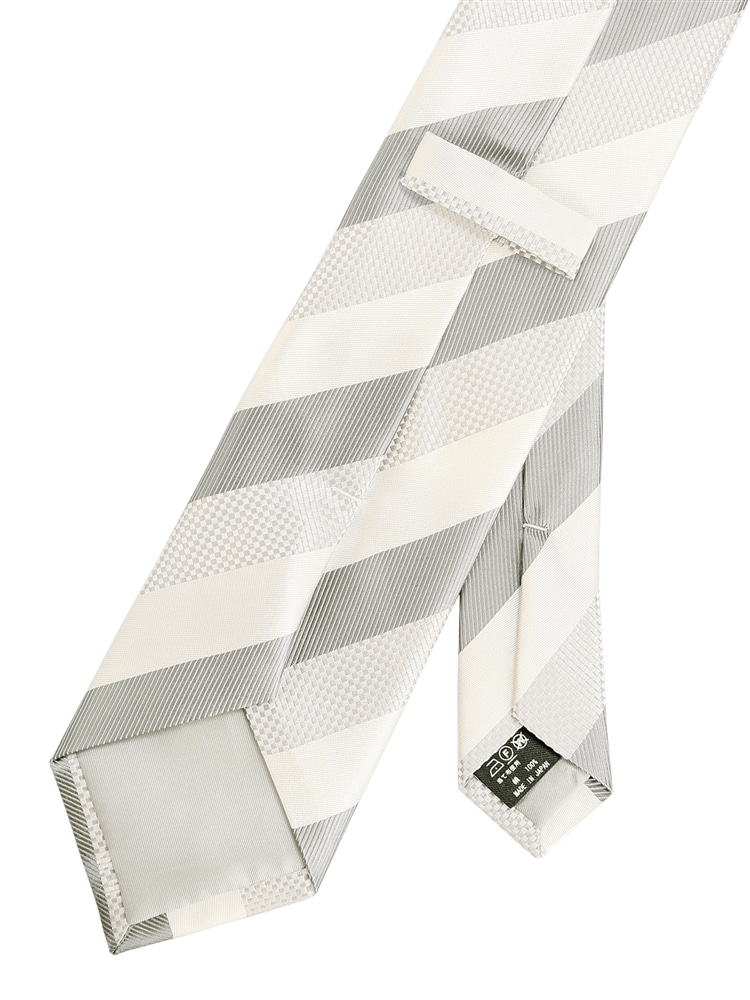 ネクタイ／Premium／シルク／ストライプ×織柄1 シルク ネクタイ