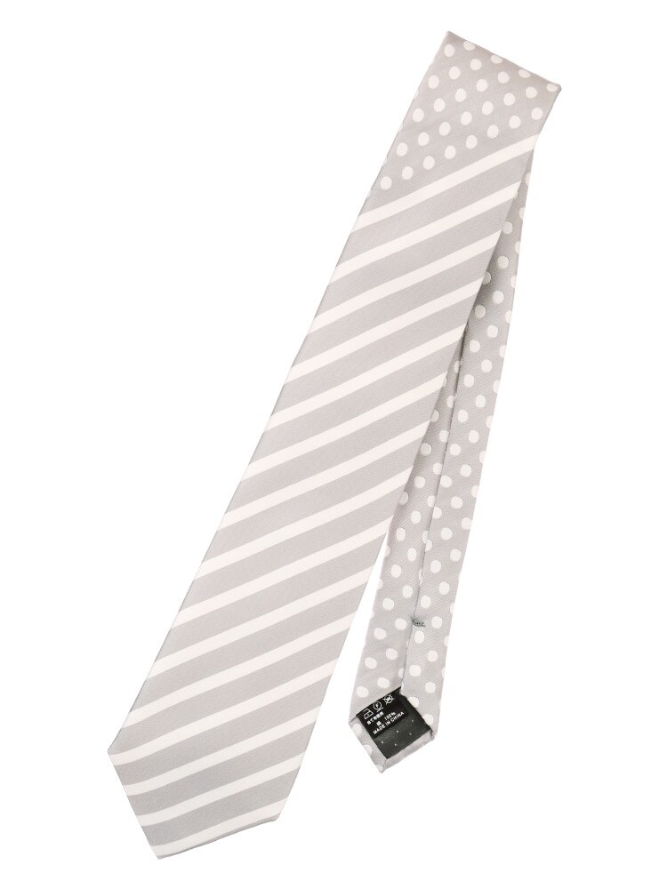 Formal Design Tie／ストライプ×ドット柄 Vゾーンデザインネクタイ1 メンズ ネクタイ